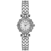 Relógio Feminino Prata Caixa Cristais