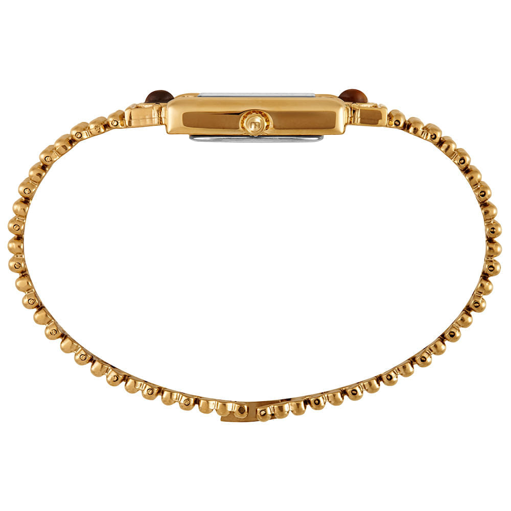 Relógio Feminino Mondaine Dourado Quadrado Metal Chic