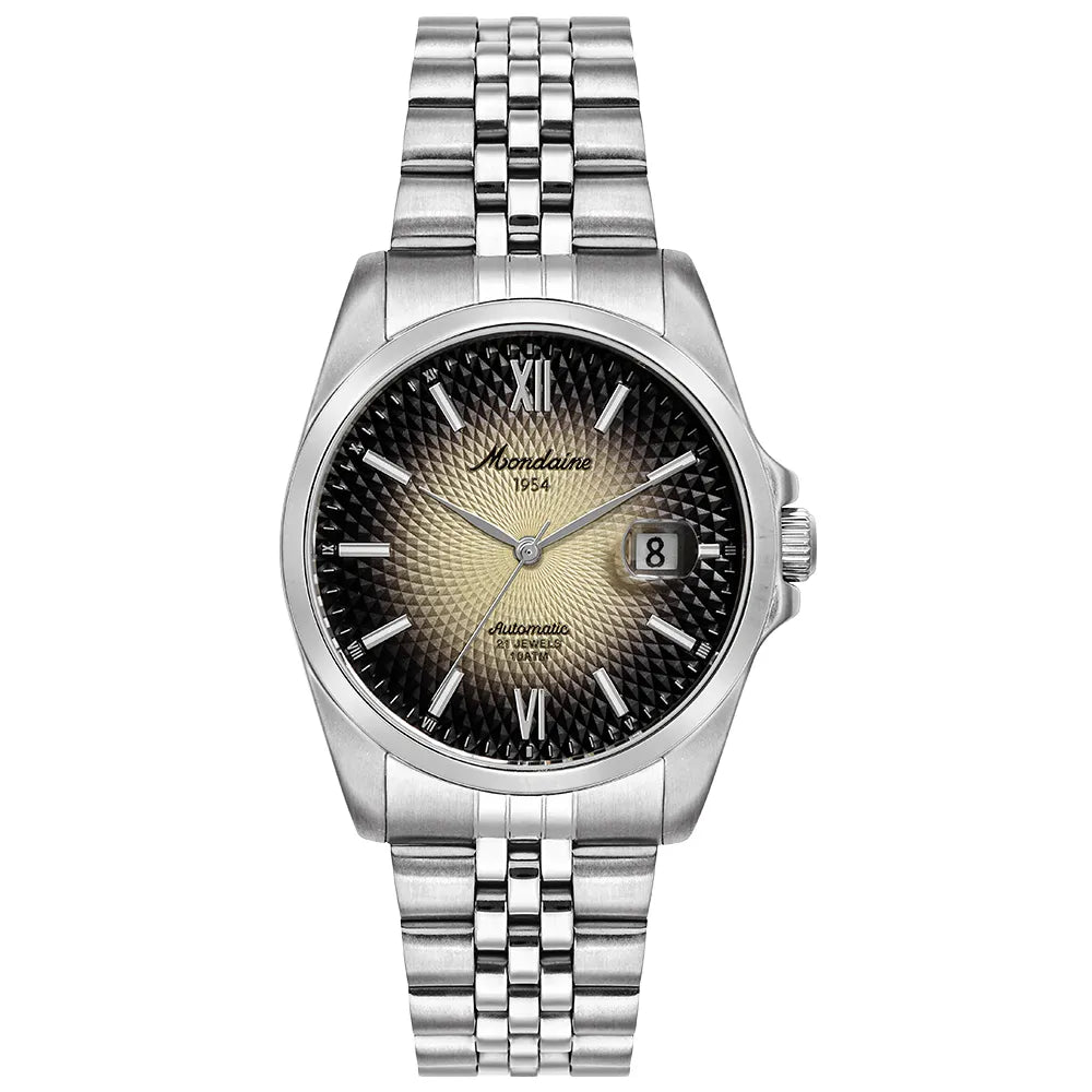 Relógio Automático Masculino Calendário Preto Aço